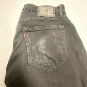 Levis 541 Mens Jeans 34x36 Athletic Taper Black Denim Long Inseam